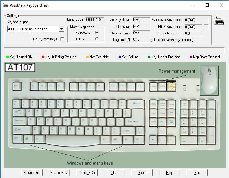 passmark keyboard test serial number